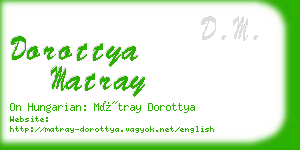 dorottya matray business card